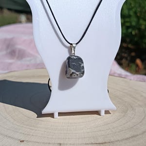 Natural Zebra Jasper Necklace – Grounding & Balance – Lithotherapy Jewelry | Energy Stone