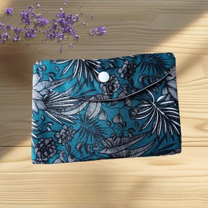 Pochette tissu doublée 17x11,5 cm – Rangement oracles, tarots, pierres, petits objets