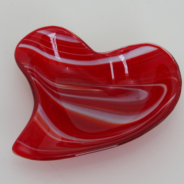 Swirl hartvormige serveren Bowl schotel plaat schotel schotel tabel Art Artglass D-0077A