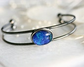Armreif in Blau dichroitische Schmelzglas BL0017, GetGlassy