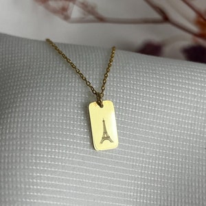 Eiffel Halskette · 925 Sterling Silber · Paris Schmuck · Reise Anhänger · Geschenk für Frankreich-Liebhaber · Eiffelturm Schmuck · Reise Geschenke