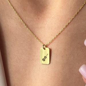 Geige Halskette · 925 Sterling Silber · Musik Schmuck · Anhänger für Musiker · Chello Schmuck · Geschenk für Musik Liebhaber und Sänger