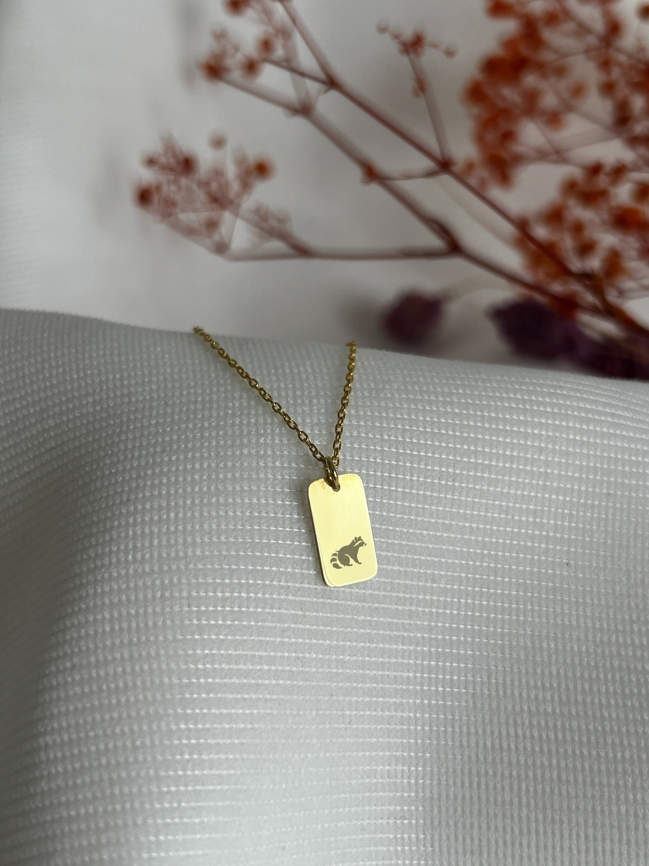 Collana Con Ciondolo Procione In Argento 925 Per Donna - Gioiello Ipoallergenico Con Catena Inclusa