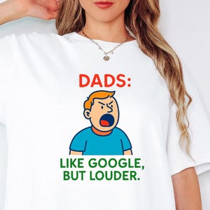 Funny Dad Voice Shirt – Like Google But Louder Tee – Hilarious Father’s Day Gift – Classic Dad Humor T-Shirt