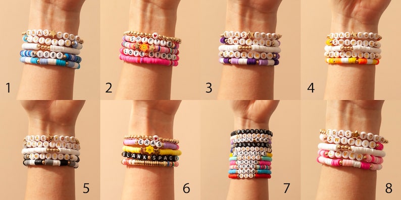 Juego completo de pulseras para Taylor Swift Eras Tour: elige tus eras favoritas imagen 10