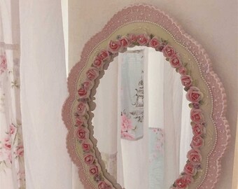 Exquisite handmade lace mirror