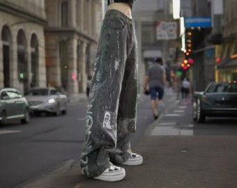 Women's Loose Pants | Fashionable High Waist Jeans | Stylish Streetwear Clothing