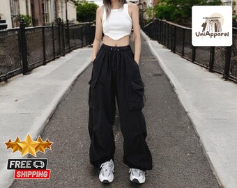 Summer Baggy Joggers | Multiple Pockets Sweatpants | Casual Wide-Leg Pants | High-Waisted Slim Fit | Trendy Streetwear Style