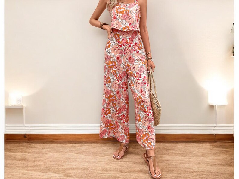 All-Over Print Women's Loose Cami Jumpsuit
