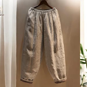 Women’s Harem Trousers | Comfortable Loose Fit Pants | Pocket and Elastic Design