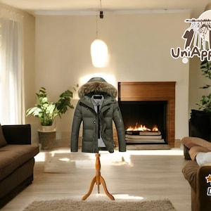 Hooded Thick Down Jacket | Casual Warmth & Windproof Protection | Outerwear for Cold Weather | Fashionable Winter Faux Coat