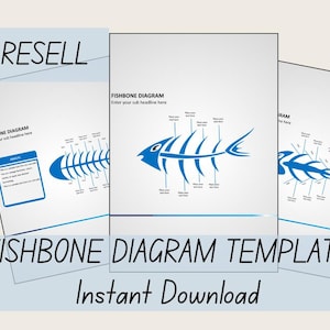 Fishbone Diagram Template | Cause and Effect Chart PDF | Root Cause Analysis Tool | Editable Digital Ishikawa Template