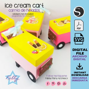 Caja carro de helados - Archivo de corte