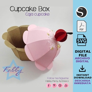 CUPCAKE BOX / cutting file template