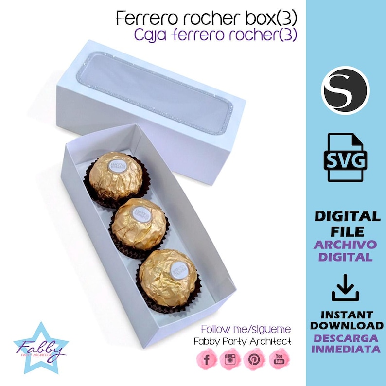 Ferrero Rocher Box/ Cut File SVG, Silhouette Studio. - Etsy