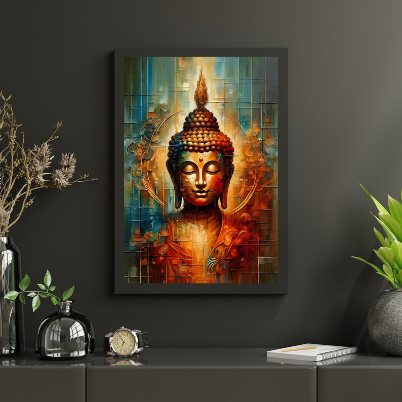 Set of 3 Buddha, Digital Buddha Painting Download, Zen Wall Art ...
