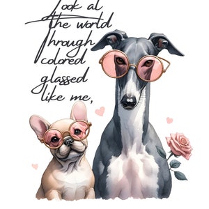 French Bulldog and greyhound 4 packs PNG. file,french bulldog shirt ,French Bulldog fuck Clipart with Sunglasses, greyhound T-shirt,wall art