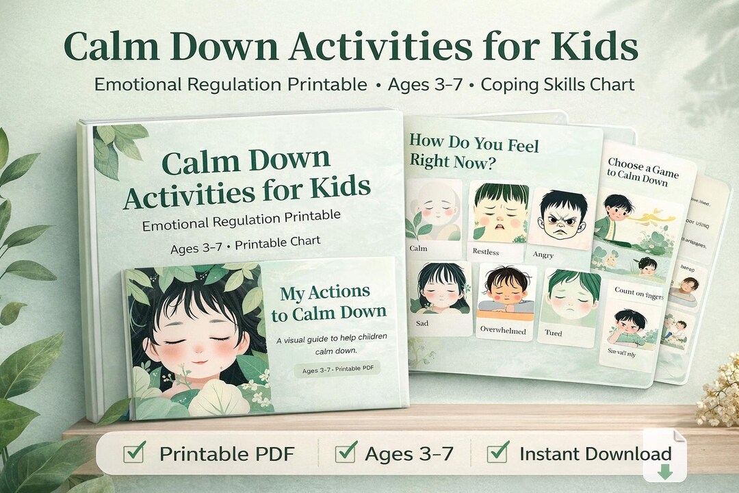 Calm Down Activities for Kids | Emotional Regulation Printable ...