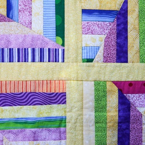 Scrappy Multi-Color Quilt by MadeMarion image 4