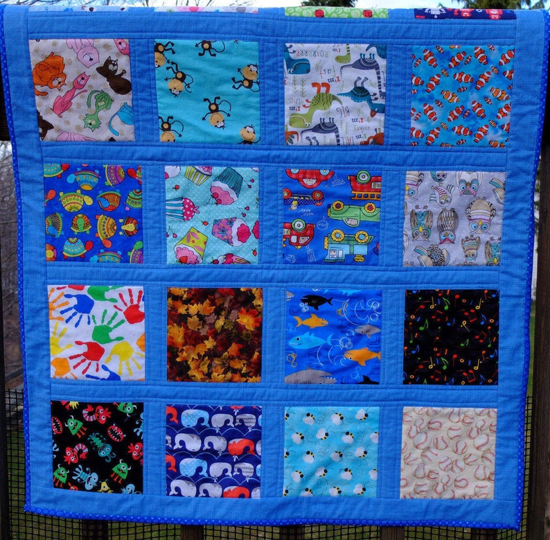 Blue I Spy Quilt by MadeMarion image 2