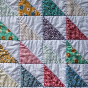 Floral Half Square Triangle Quilt by MadeMarion image 2