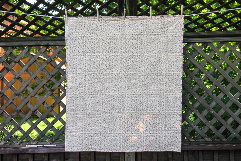 Courtepointe en patchwork de carrés et de losanges par MadeMarion image 2