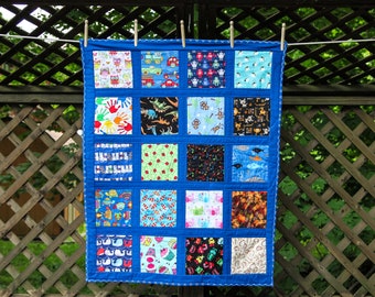 Blue "I Spy" Quilt by MadeMarion