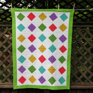 Quilt with Diamond Shapes by MadeMarion