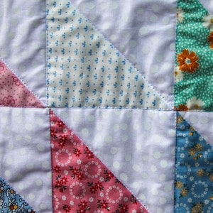 Floral Half Square Triangle Quilt by MadeMarion image 3