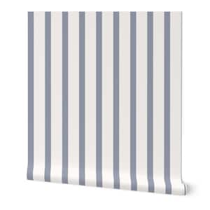 Carta da parati semplice a righe blu e bianco, stile country costiero moderno classico - Carta da parati rimovibile, staccabile e attaccabile o preincollata