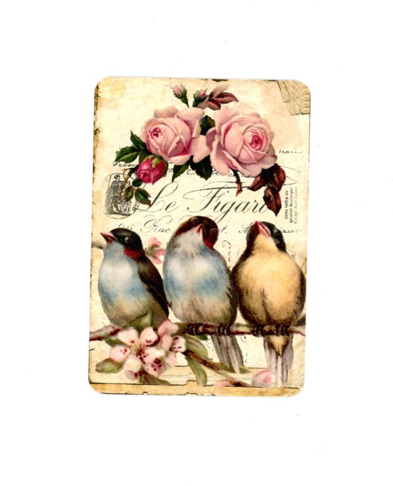 Vintage Style Cards French Cards Blank Cards Paris Cards Note Cards Flat Cards Bluebird Cards