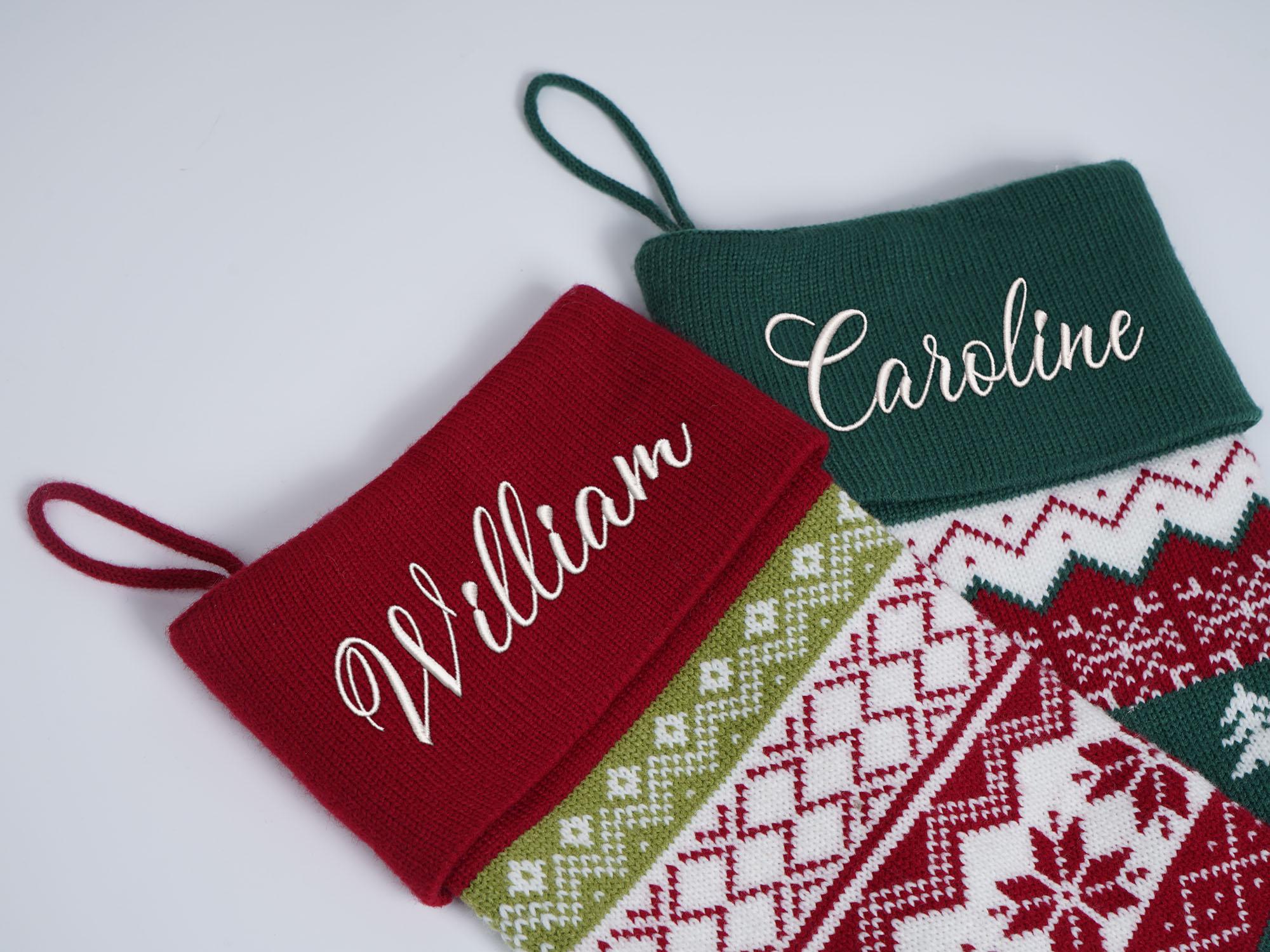 Embroidered Family Holiday Stockings,Christmas Stocking,2024 Christmas Knit Stocking,Christmas Décor,Christmas gift for family,holiday decor