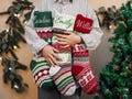 Embroidered Family Holiday Stockings,Christmas Stockings,2024 Christmas Knit Stockings,Christmas Décor,Christmas gifts