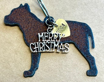 2024 Pit Bull Christmas Ornament Pit Bull Ornament Pitbull Terrier Gift for Dog Mom Pet Loss Pet Memorial Gift Idea for Dog Lover