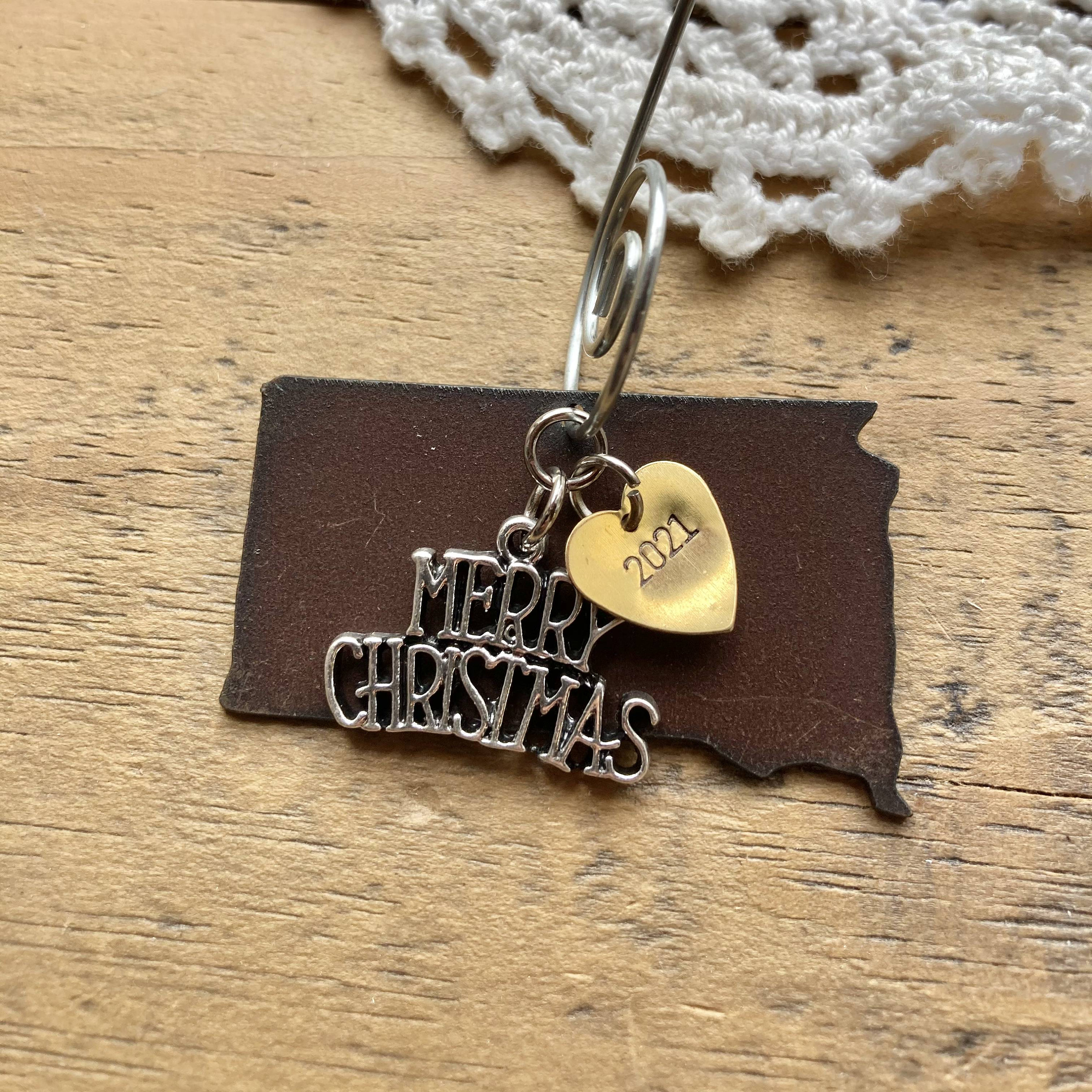 SOUTH DAKOTA Christmas Ornament SMALL 2 South Dakota Etsy