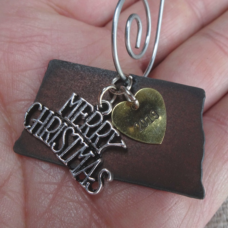 North Dakota Christmas Ornament 