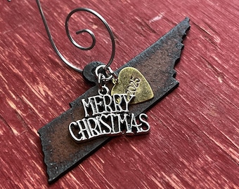 2025 TENNESSEE Christmas Ornament Tennessee Souvenir Tennessee Gift  Nashville Ornament Custom Wedding Personalized Gifts Hostess Gift SMALL