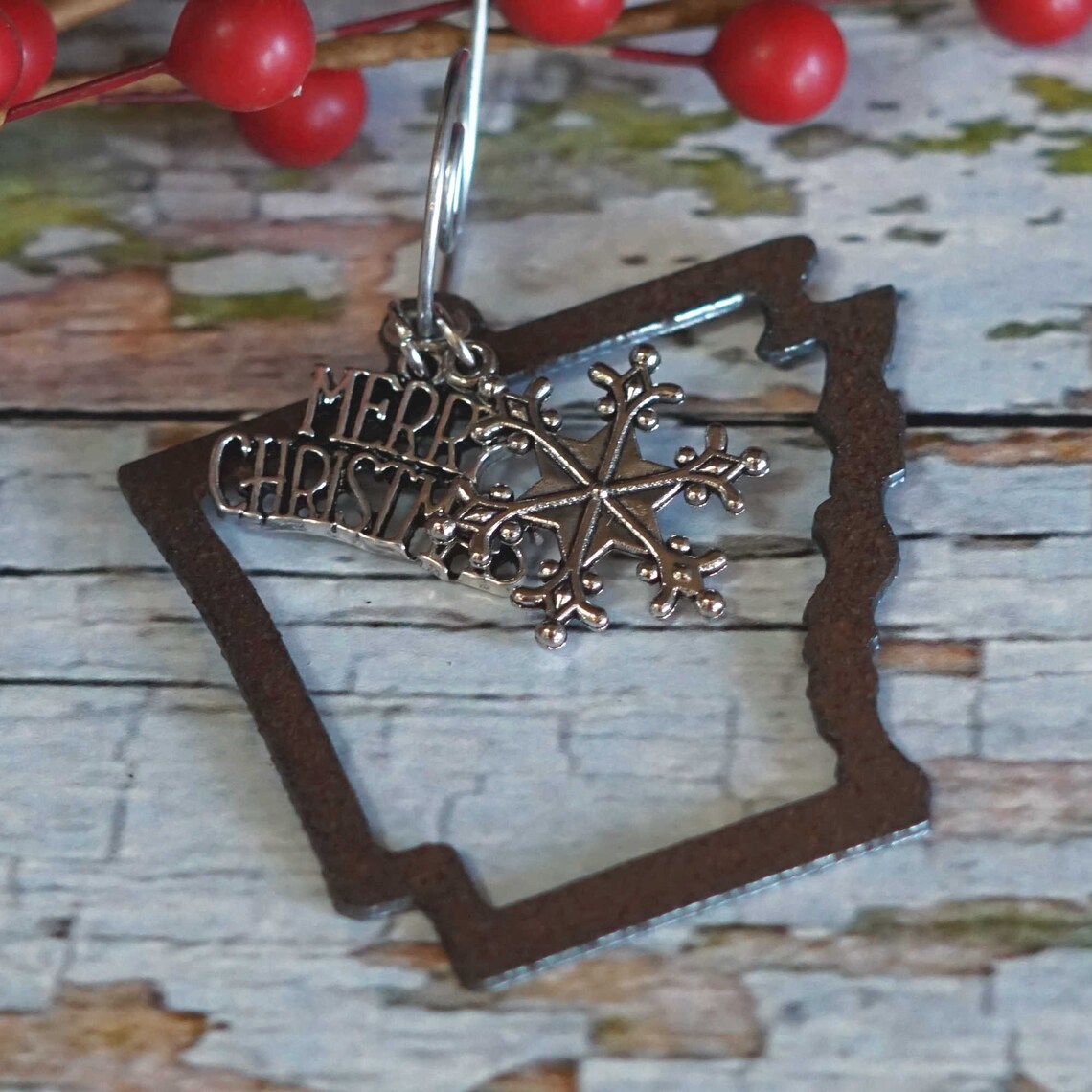 ARKANSAS Christmas Ornament Outline Arkansas Ornament Etsy