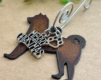 Décoration de Noël Husky sibérien, cadeau chien Husky rustique, ornement commémoratif pour animal de compagnie, souvenir Samoyède Shiba Inu Akita