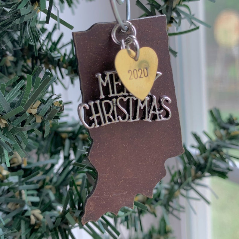 INDIANA Christmas Ornament 2021 Christmas Gift Indiana Etsy