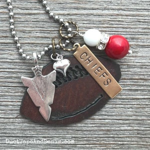 Chiefs Football Dog Tag with 30 chain necklace Great Gift Idea Kansas City
