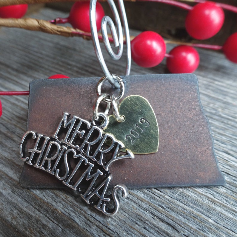 North Dakota Christmas Ornament 
