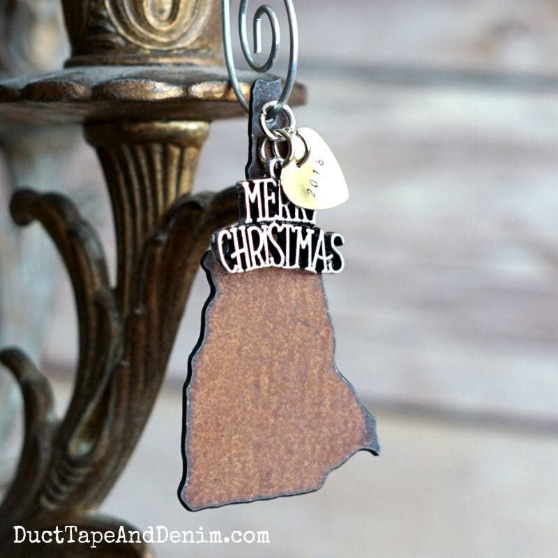 NEW HAMPSHIRE Christmas Ornament SMALL 2 New Hampshire Etsy