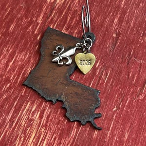 2025 LOUISIANA Christmas Ornament Louisiana Gift Louisiana Ornament Louisiana Souvenir Personalized New Orleans Wedding Party Favor SMALL