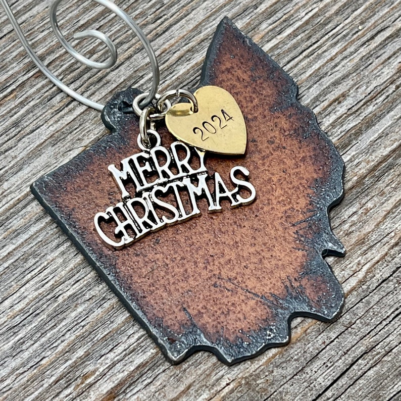 2024 OHIO Ornament Ohio Christmas Ornament Ohio Gift Ohio Souvenir Custom Wedding Favor Personalized Gifts Hostess Gift Moving College SMALL image 1