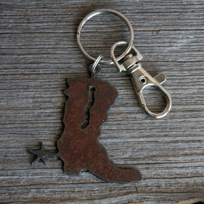 Cowboy Boot Keychain / Cowgirl Boot Key Chain / Key Ring Gift Etsy
