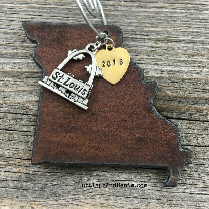 2024 MISSOURI Christmas Ornament Missouri Gift Missouri Souvenir Missouri Ornament Custom Wedding Personalized Gifts St Louis Arch SMALL image 4