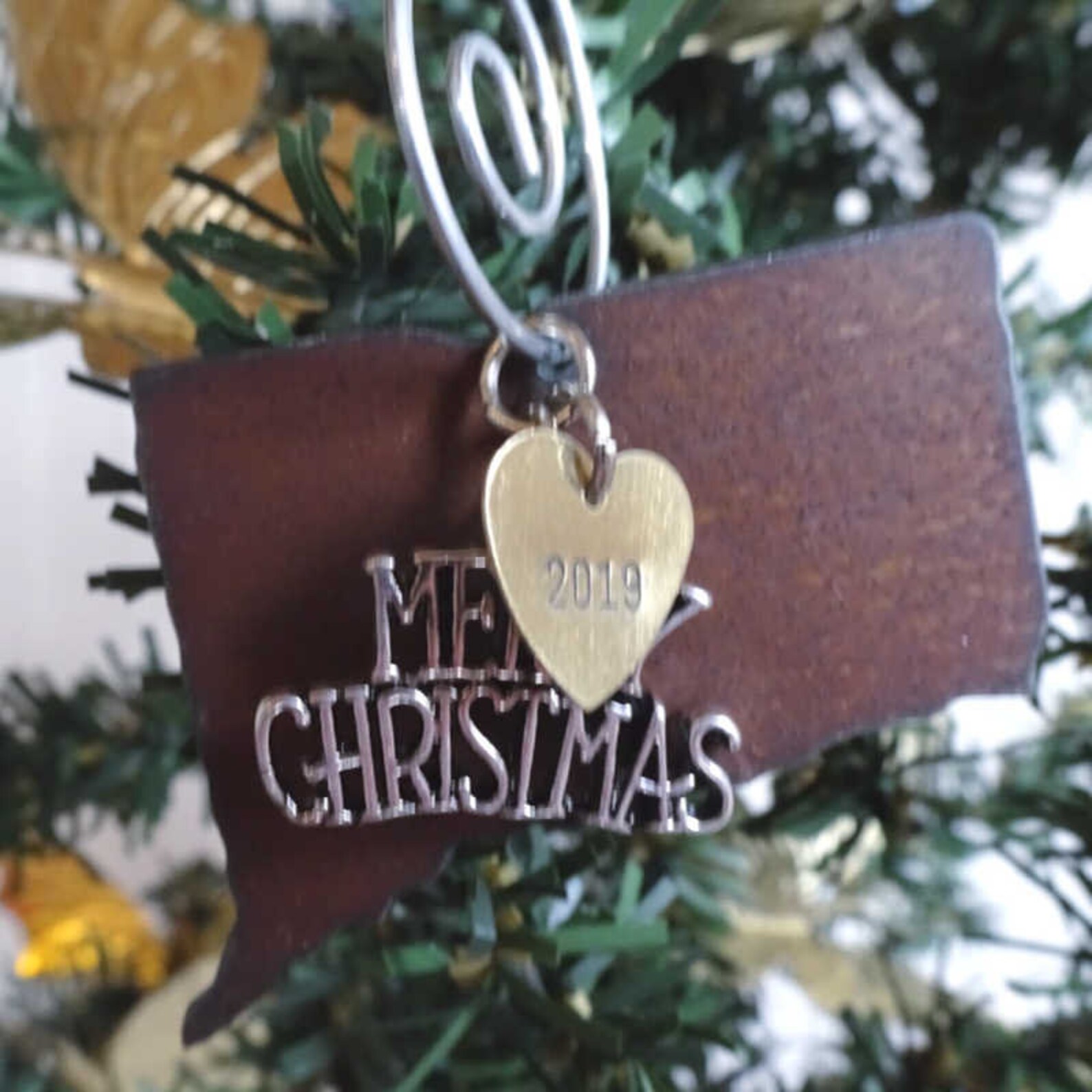 CONNECTICUT Christmas Ornament SMALL 2 Inch 2021 | Etsy