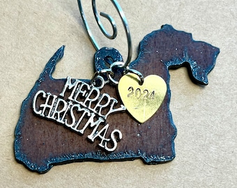 Scottish Terrier Christmas Ornament, Scotty Skye or Scottish Terrier Gifts for Dog Lovers Family Pet Loss Pet Memorial Gift for Dog Owner