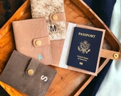 Leather Passport Cover - Personalized Cowhide & Handmade Travel Wallet, Personalized Leather Passport Holder Il_170x135